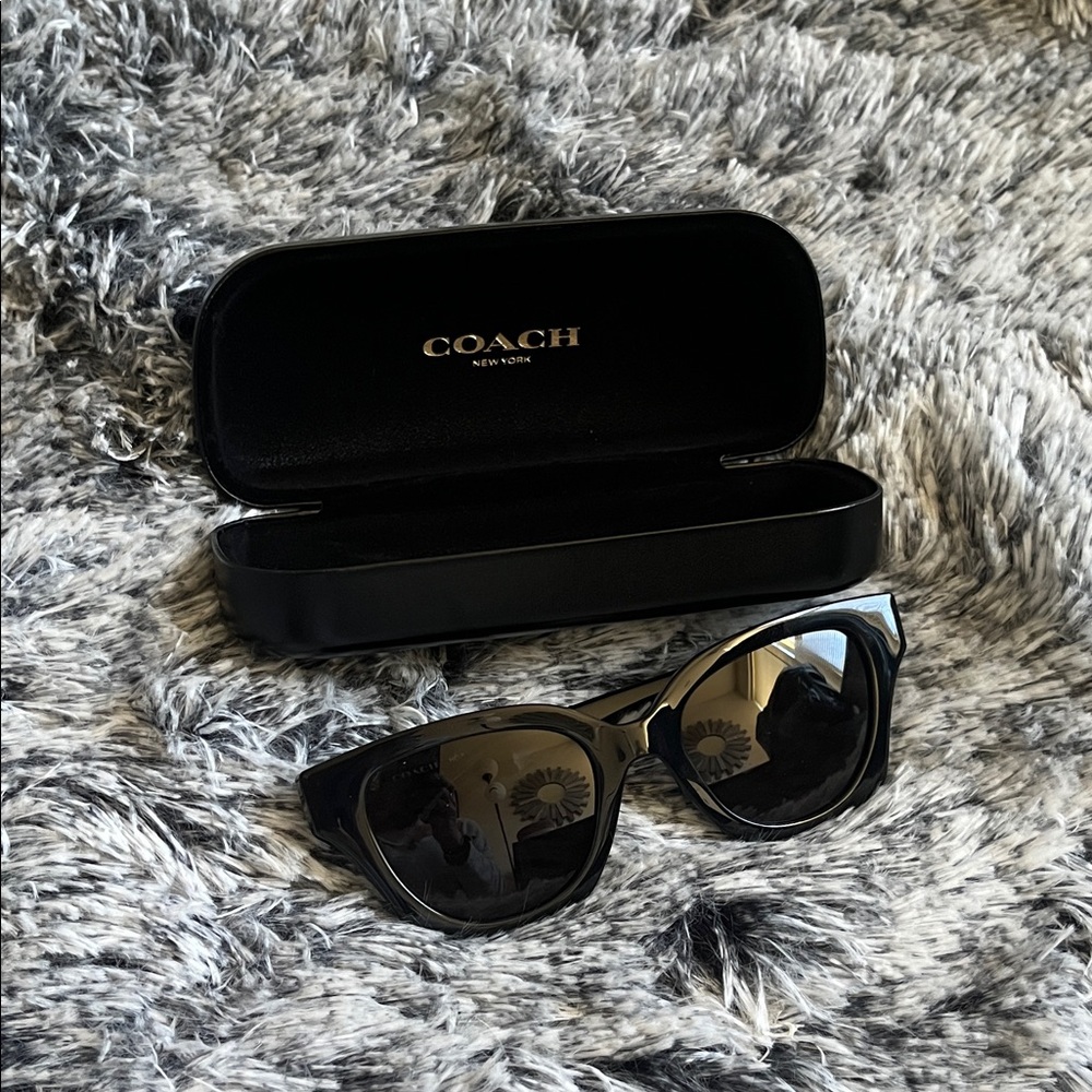 Coach Black Cat-Eye Sunglasses